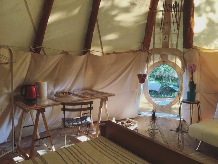 Tipi Lodge Dans La Foret Mimizan Exterior photo