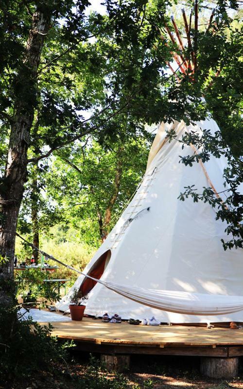 Tipi Lodge Dans La Foret Mimizan Exterior photo
